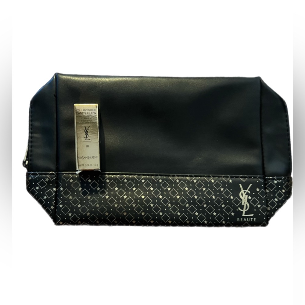 YSL Beauty Cosmetic Bag and Mini Candy Glow